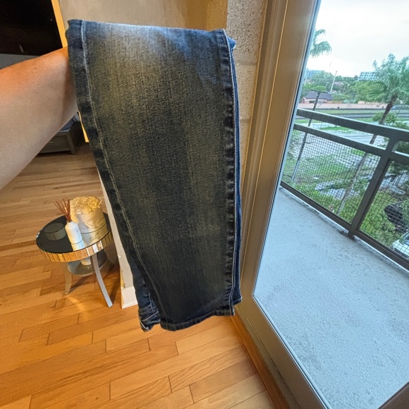 7 For All Mankind Dark Blue Straight Leg Jeans - Picture 5 of 8